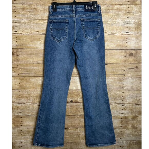 LEI VINTAGE CLASSIC EVERYDAY FLARE 90'S Y2K WESTERN COASTAL COWGIRL DENIM JEANS - Picture 2 of 4